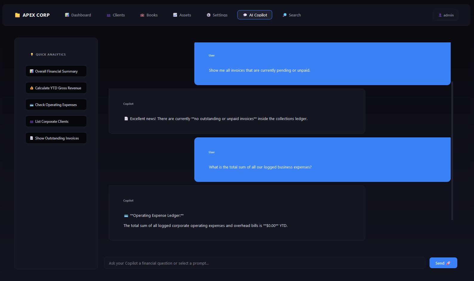 Local Core AI Chat Engine Interface