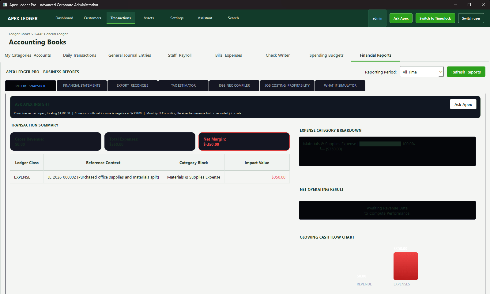 Report snapshot